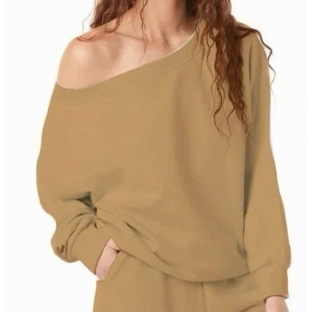 Favorite Daughter Tan Boat Neck‎ Sweatshirt